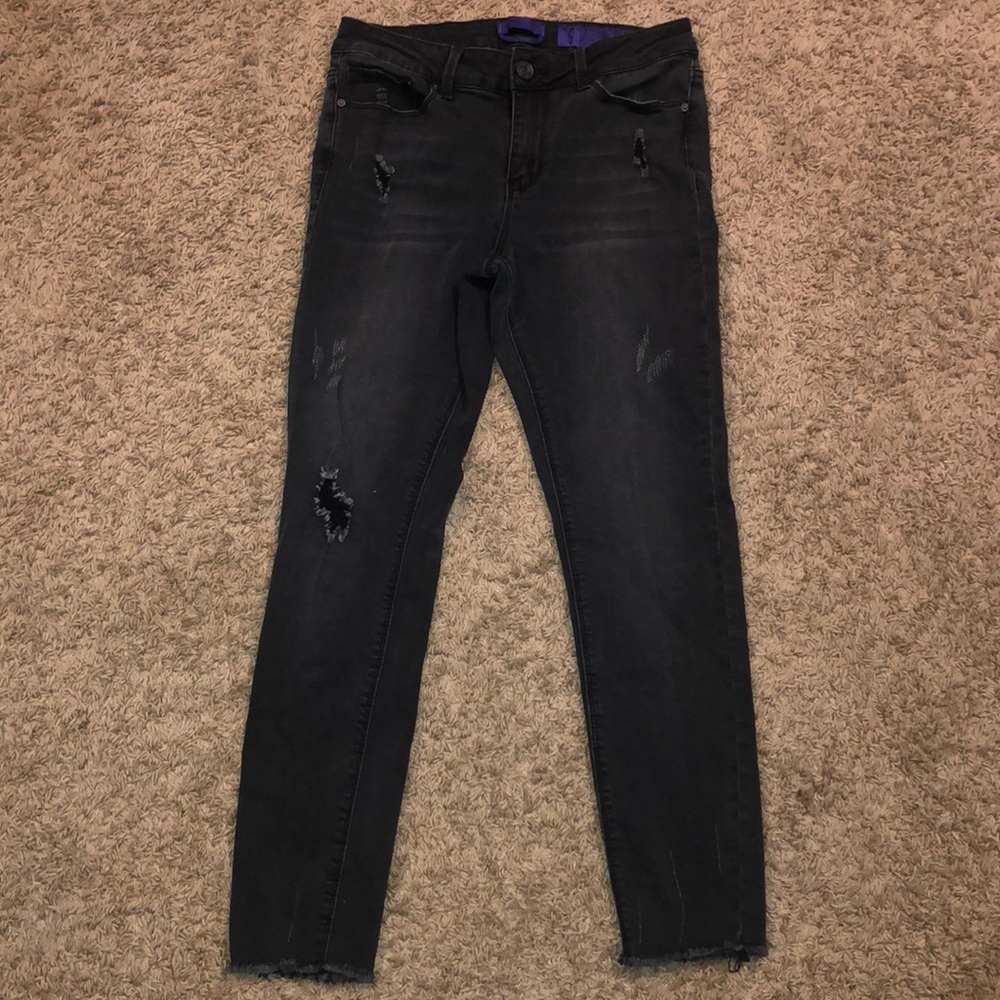 Black Denim Distressed Jeans